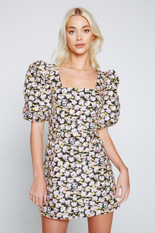 The Daphne Textured Floral Mini Dress